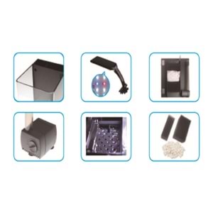 HAQOS CANYON BOX 36 AYDINLATMALI NANO AKVARYUM 20,5X36,5X22,5CM