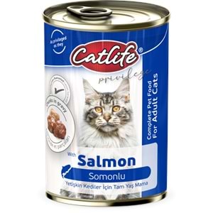 CLF16-CATLİFE SOMONLU KEDİ KONSERVE 400GR 12Lİ