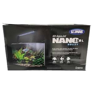 LOMAS BULLET NANO 30 LED AYDINLATMALI NANO AKVARYUM 30L BLACK