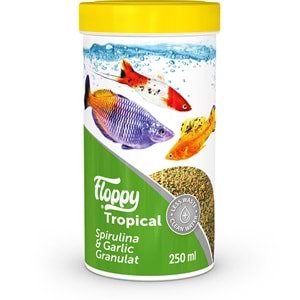 FLP011-FLOPPY TROPICAL SPIRULINA&GARLIC GRANULAT 250ML