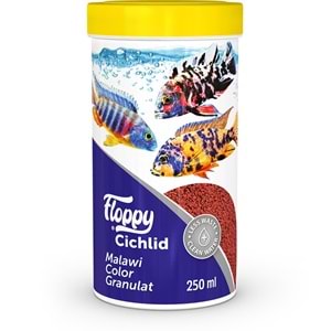 FLP022-FLOPPY CICHLID MALAWI COLOR GRANULAT 250ML