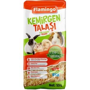 FLSA01-FLAMİNGO KEMİRGENLER İÇİN TALAŞ 15LT