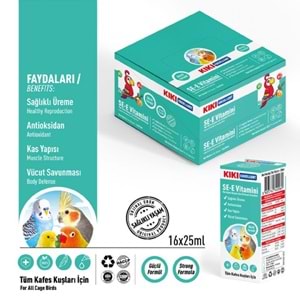 KB107-KIKI EXCELLENT KUŞ SE-E VİTAMİNİ 25ML 16LI