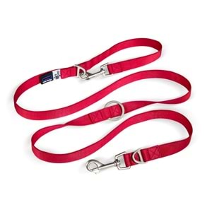 SU1800-CURLI ADJUSTABLE LEASH NYLON RED M