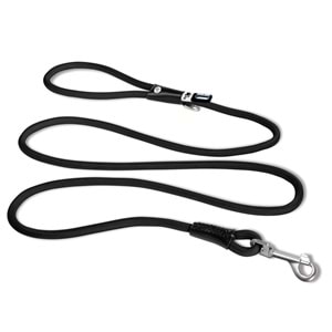 SU2609-CURLI STRETCH COMFORT LEASH BLACK M