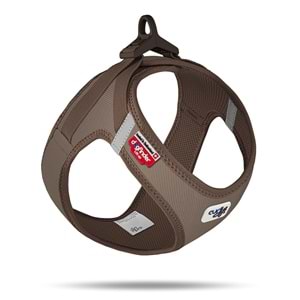 SU2975-CURLI VEST HARNESS CURLI CLASP CORD BROWN 3XS