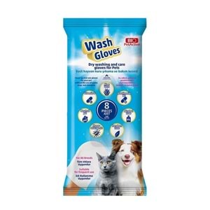 BIO PETACTİVE WASH GLOWES (EVCİL HAYVAN KURU YIKAMA BAKIM KESESİ)