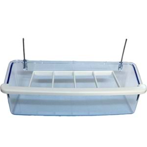 07131-BİRDLİFE IZGARALI ŞEFFAF YEMLİK 15CM 12Lİ