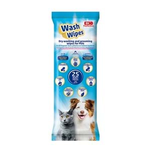 BIO PETACTİVE WASH WİPES (EVCİL HAYVAN KURU SİLME BAKIM KESESİ)
