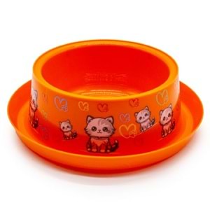 07723-CATLİFE DESENLİ MODERN KEDİ MAMA KABI 5Lİ BÜYÜK