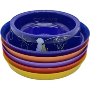 07724-CATLİFE DESENLİ MODERN KEDİ MAMA KABI 5Lİ KÜÇÜK