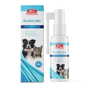BIO PETACTİVE BIODENT MIST KEDİ KÖPEK AĞIZ BAKIM SPREYİ 50ML