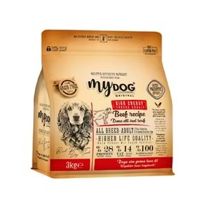 MYDOG HIGH ENERGY BİFTEKLİ YETİŞKİN KÖPEK MAMASI 3KG