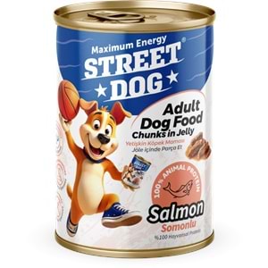 STD4086 STREET DOG CHUNKS İN JELLY SOMONLU KÖPEK KONSERVE 400GR 12Lİ