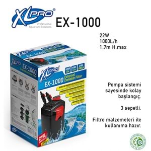 XLPRO EX-1000 DIŞ FİLTRE 1000L/H(DOLU)