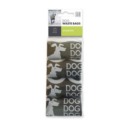 10100208 M-PETS DIŞKI POŞETİ 15 YAPRAK DESENLİ 4LÜ PAKET