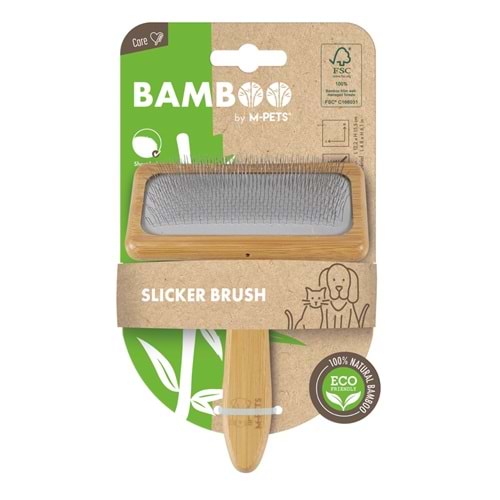 10119399 M-PETS BAMBOO İNCE TELLİ FIRÇA (L)
