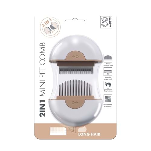 10120899 M-PETS 2IN1 FURMİNATÖR+MASAJ TARAĞI LONG HAIR BROWN