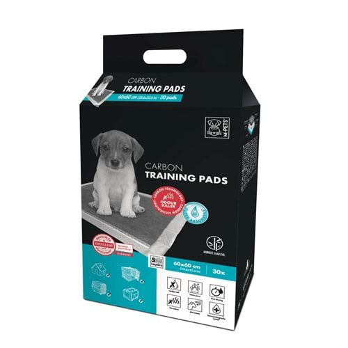 10167601 M-PETS CARBONLU KÖPEK ÇİŞ EĞİTİM PEDİ 60X60CM 30LU