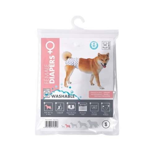 10168999 M-PETS DİŞİ KÖPEKLER İÇİN YIKANABİLİR KÜLOT (S)