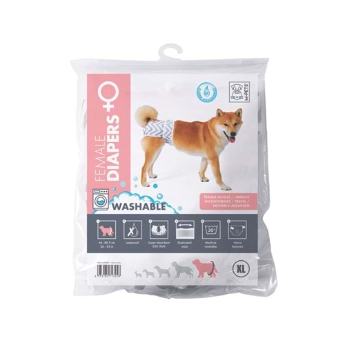 10169299 M-PETS DİŞİ KÖPEKLER İÇİN YIKANABİLİR KÜLOT (XL)