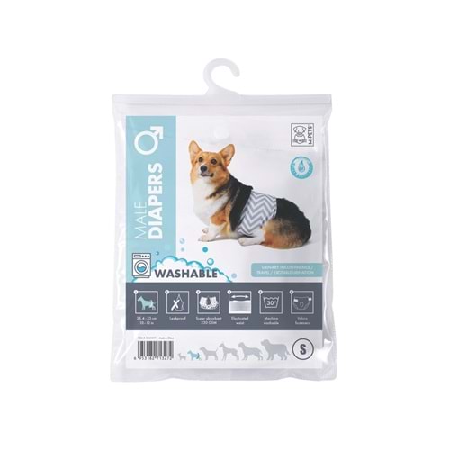 10169499 M-PETS ERKEK KÖPEKLER İÇİN YIKANABİLİR KÜLOT (S)