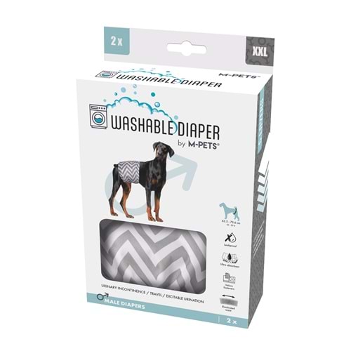 10179899 M-PETS ERKEK KÖPEKLER İÇİN YIKANABİLİR KÜLOT 2Lİ (XXL)