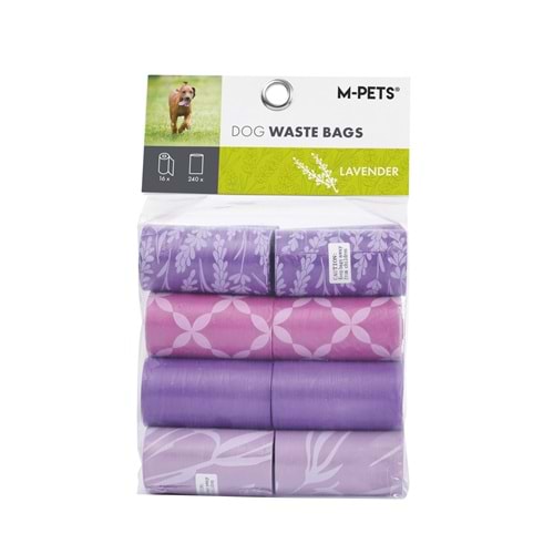 10182499 M-PETS DIŞKI POŞETİ 15 YAPRAK LAVANTA KOKULU 16LI PAKET