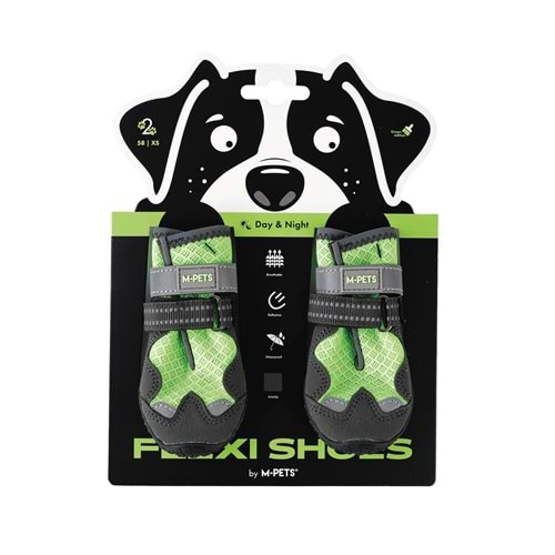 10370399 M-PETS FLEXI KÖPEKLER İÇİN AYAKKABI #2 XS GREEN EDİTİON