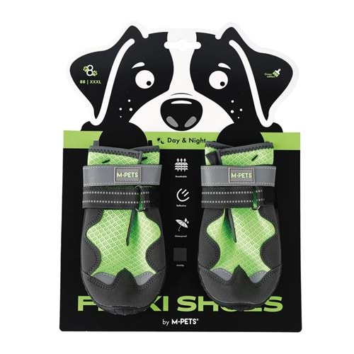 10370999 M-PETS FLEXI KÖPEKLER İÇİN AYAKKABI #8 XXXL GREEN EDİTİON
