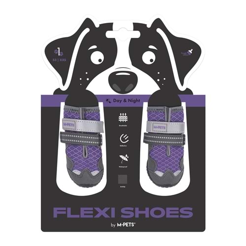 10371099 M-PETS FLEXI KÖPEKLER İÇİN AYAKKABI #1 XXS PURPLE EDİTİON