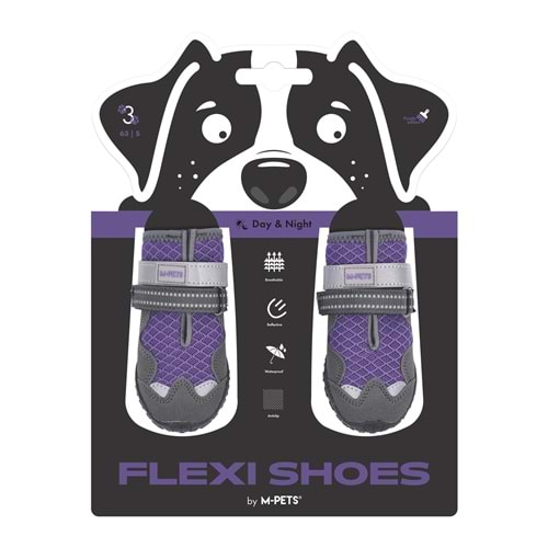 10371299 M-PETS FLEXI KÖPEKLER İÇİN AYAKKABI #3 S PURPLE EDİTİON