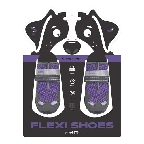 10371499 M-PETS FLEXI KÖPEKLER İÇİN AYAKKABI #5 L PURPLE EDİTİON