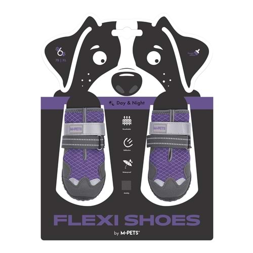 10371599 M-PETS FLEXI KÖPEKLER İÇİN AYAKKABI #6 XL PURPLE EDİTİON