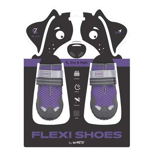10371699 M-PETS FLEXI KÖPEKLER İÇİN AYAKKABI #7 XXL PURPLE EDİTİON