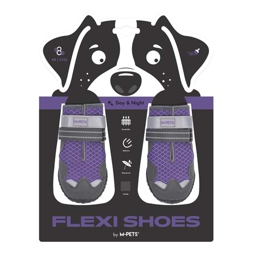 10371799 M-PETS FLEXI KÖPEKLER İÇİN AYAKKABI #8 XXXL PURPLE EDİTİON