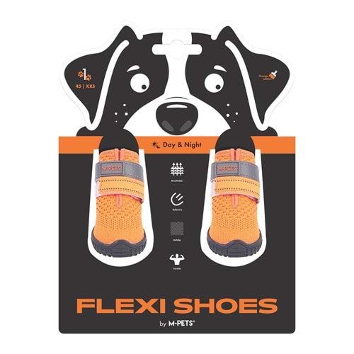 10372599 M-PETS FLEXI KÖPEKLER İÇİN AYAKKABI #1 XXS ORANGE EDİTİON