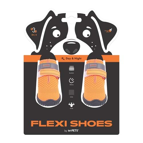 10372799 M-PETS FLEXI KÖPEKLER İÇİN AYAKKABI #3 S ORANGE EDİTİON