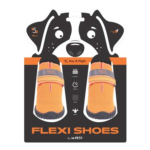 10372999 M-PETS FLEXI KÖPEKLER İÇİN AYAKKABI #5 L ORANGE EDİTİON