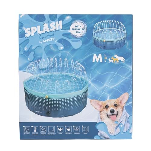 10375317 M-PETS SPLASH FİSKİYELİ YUVARLAK KÖPEKLER İÇİN OYUN HAVUZU (M)