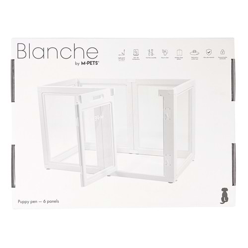10442901 M-PETS BLANCHE OYUN ÇİTİ 6 PANEL (L) WHİTE