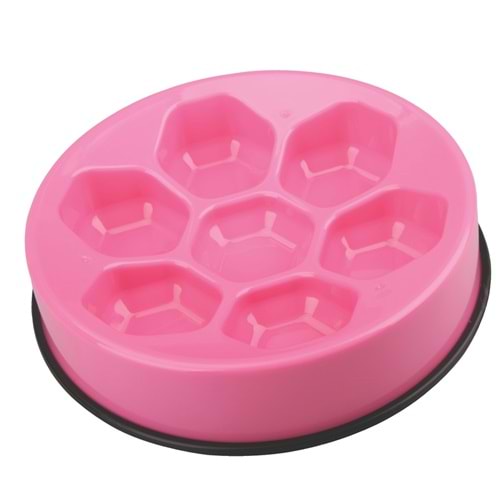 10503907 M-PETS CAVITY YAVAŞ YEME MAMA KABI 1200ML PİNK