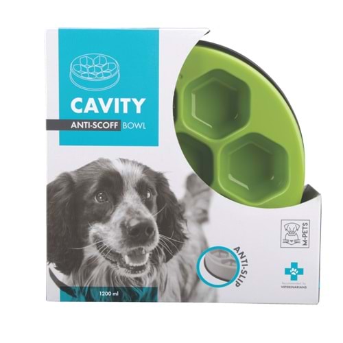 10503908 M-PETS CAVITY YAVAŞ YEME MAMA KABI 1200ML GREEN
