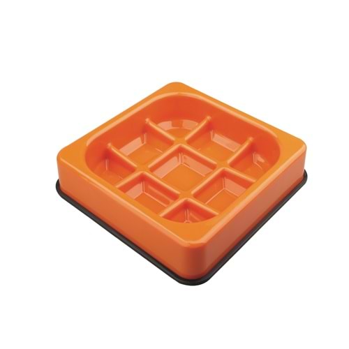 10504117 M-PETS WAFFLE YAVAŞ YEME MAMA KABI 1500ML ORANGE