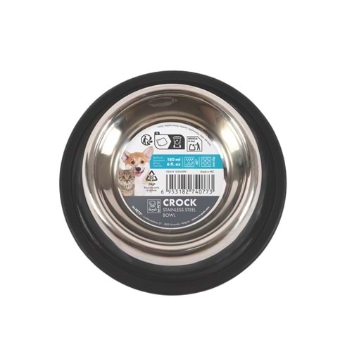 10504399 M-PETS CROCK PASLANMAZ ÇELİK MAMA KABI (XS)