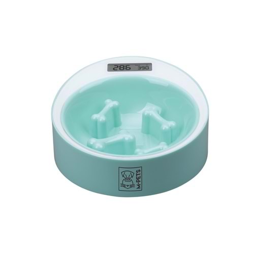10520103 M-PETS YUMI SMART DİGİTAL TARTILI YAVAŞ YEME MAMA KABI GREEN