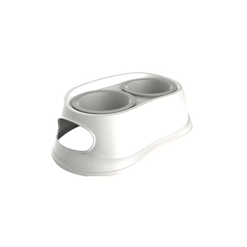 10550301 M-PETS PLASTIC STANDLI 2Lİ MELAMİN MAMA KABI 2X350ML