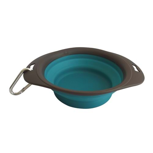 10552399 M-PETS ON THE ROAD KATLANABİLEN MAMA KABI (S) 420ML TURKUAZ/BROWN