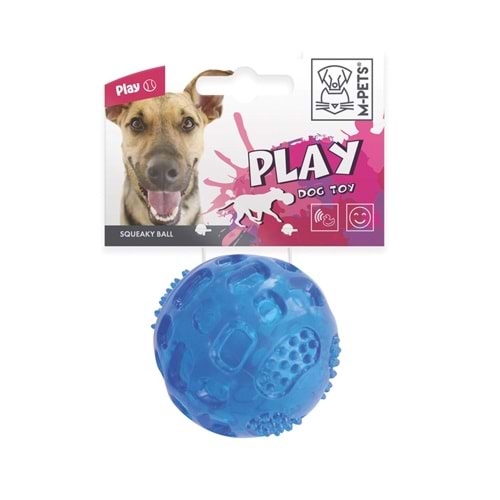 10608599 M-PETS SQUEAKY KÖPEKLER İÇİN OYUN TOPU BLUE 6,3CM