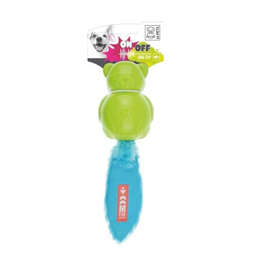 10631399 M-PETS ON/OFF TEDDY KÖPEKLER İÇİN KAUÇUK OYUNCAK BLUE/GREEN